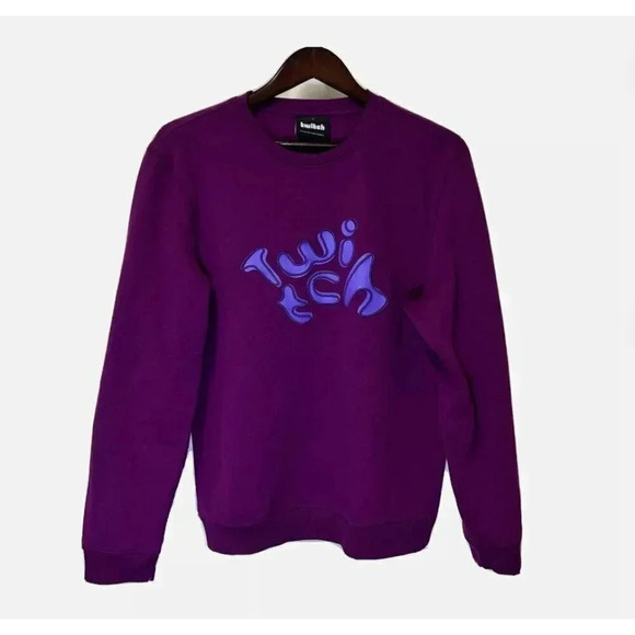 Twitch Mens Logo Streamer Pullover Sweatshirt Size Medium Purple Magenta NEW - Picture 1 of 11